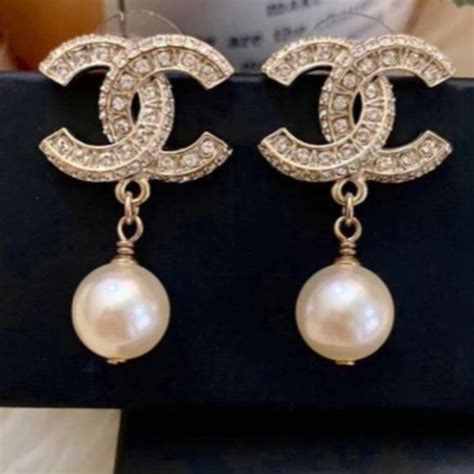 chanel pearl earrings singapore|authentic chanel pearl earrings.